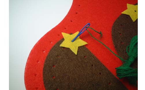 デコレーションサンタソックスアップ1